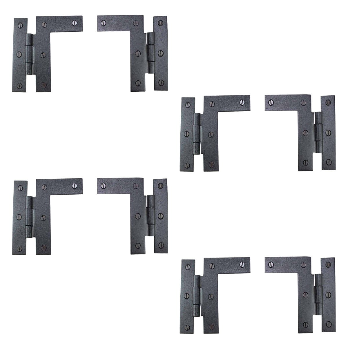 Renovators Supply Black Hinges 3.5 in HL Offset Hinge Pair Left