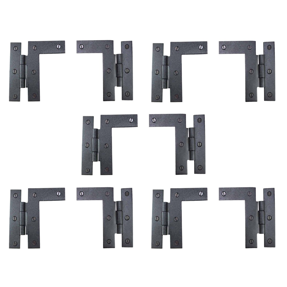 Renovators Supply Black Hinges 3.5 in HL Offset Hinge Pair Left