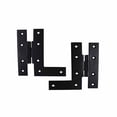 thumbnail image 1 of Renovators Supply Black Cabinet Hinges 4.5 in HL Offset Hinge Pair Left and Right Wrought Iron Kitchen Cabinet Hinge w/Hardware, 1 of 6