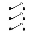 thumbnail image 1 of Renovators Supply Black Cast Iron Cabin Hook Eye Bolt 6" L Swivel Style Reversible Privacy Hook Latches for Kitchen Cabinet Window Sliding Screen Door Locks w/Screws Pack of 3, 1 of 9