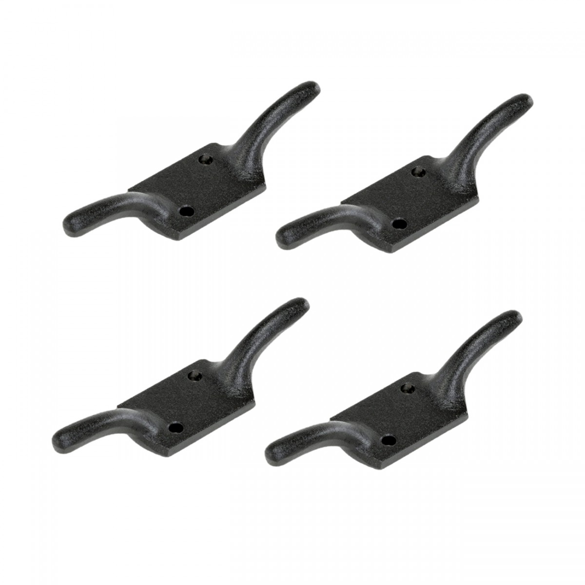 Renovators Supply Black Cleat Hooks 4" L Wrought Iron Cord Rope Holder