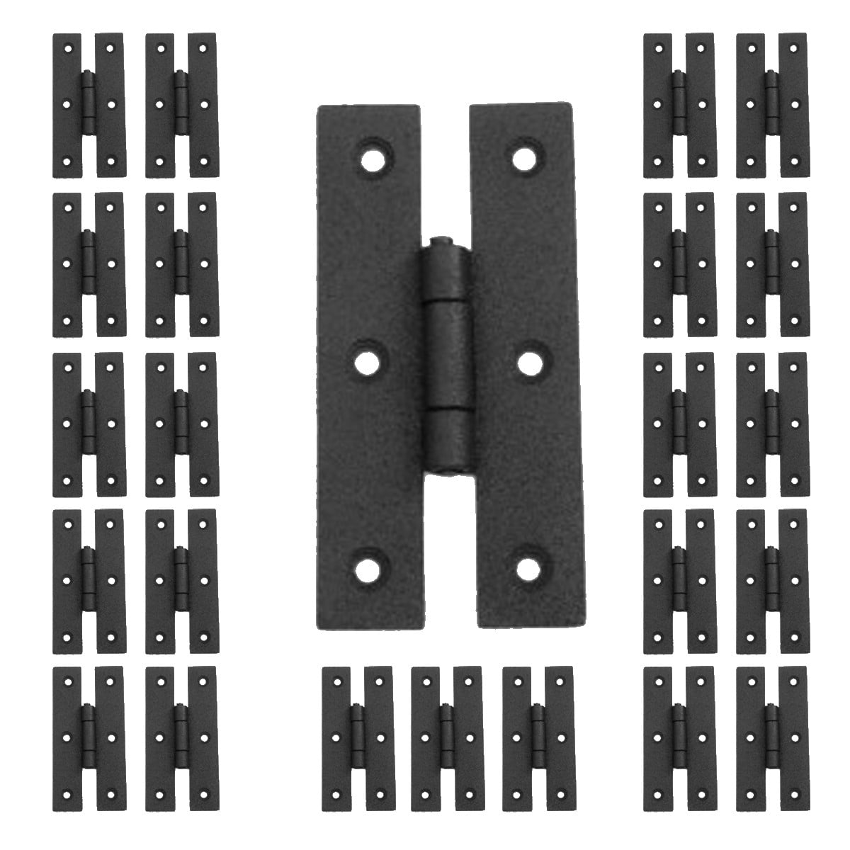 Renovators Supply Black H Hinges 3" Wrought Iron Kitchen