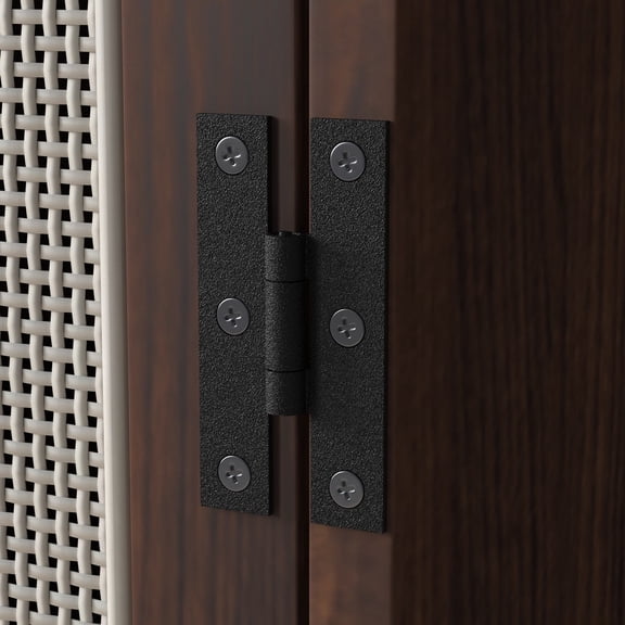 Renovators Supply Black H Cabinet Hinges 3" Wrought Iron Kitchen Cabinet Hinge with Hardware