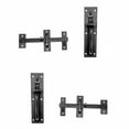 thumbnail image 1 of Renovators Supply Black Iron Norfolk Thumb Door Latches Traditional 7" H Suffolk Thumb Gate or Door Latches Black Powder Coated Two Sided Colonial Locks w/Screws Pack of 2, 1 of 10
