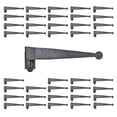 thumbnail image 1 of Renovators Supply Black Offset Strap Lift Off Pintle Hinge 11.8 x 2 1/4"" L Wrought Iron Pin Hinges forShutters, Doors or Gates w/Hardware Pack of 40, 1 of 9