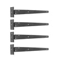 thumbnail image 1 of Renovators Supply Black T Strap Shed Door Hinge 13 in. Rustic Flush Mount Cast Iron Barn Door Shed Hinge w/Hardware Pack of 4, 1 of 8