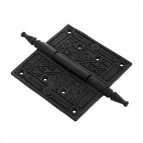 Renovators Supply Black Wrought Iron Butt Hinge Victorian Steeple Tip Rustproof