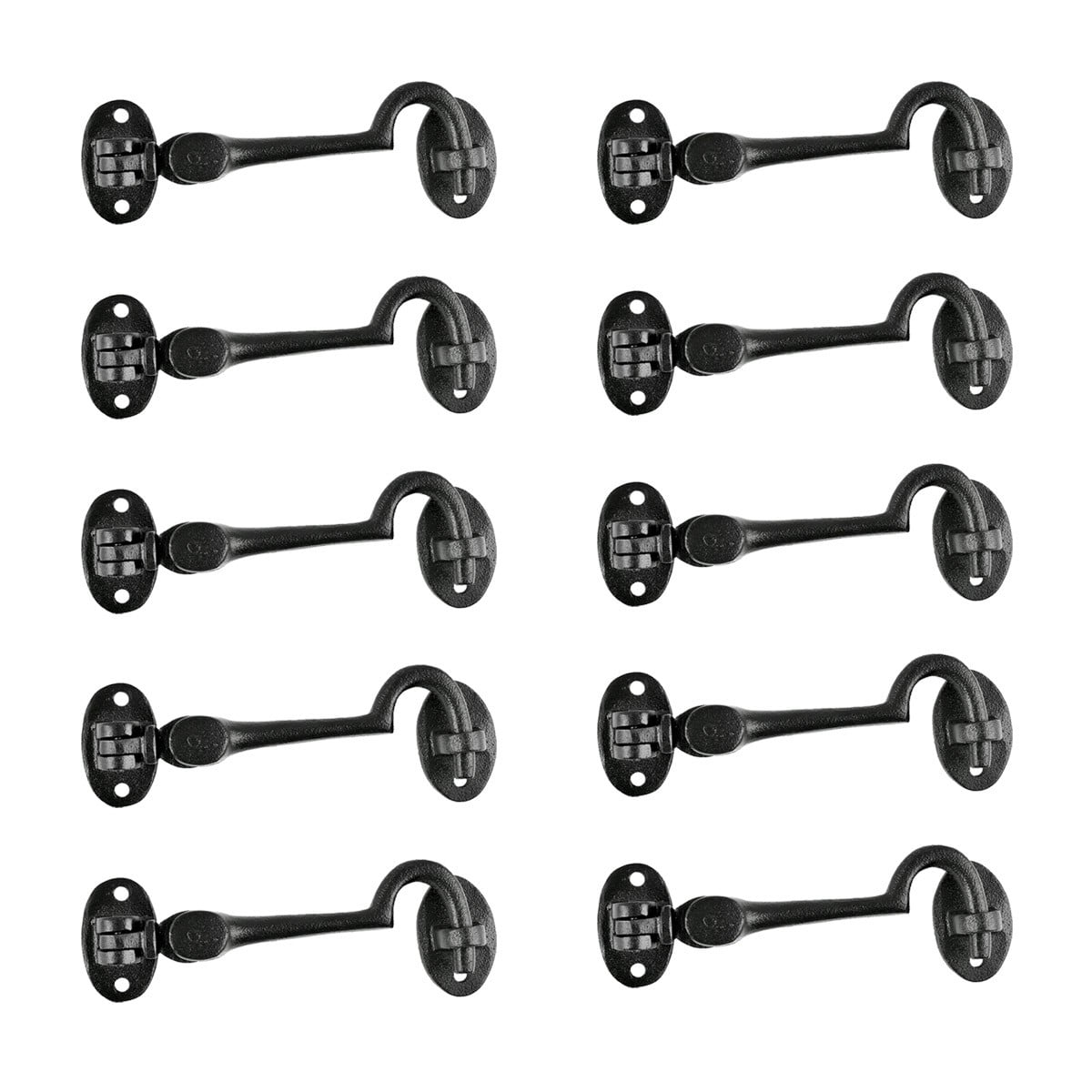 Black Iron Cabin Hook | Black | Window Bolts & Hooks 88-428