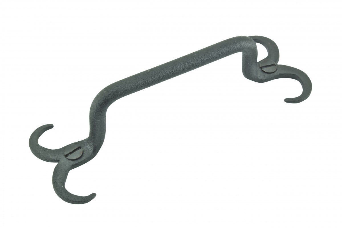 Rustic Iron Bar Pull with RSF Finish and Mounting Hardware