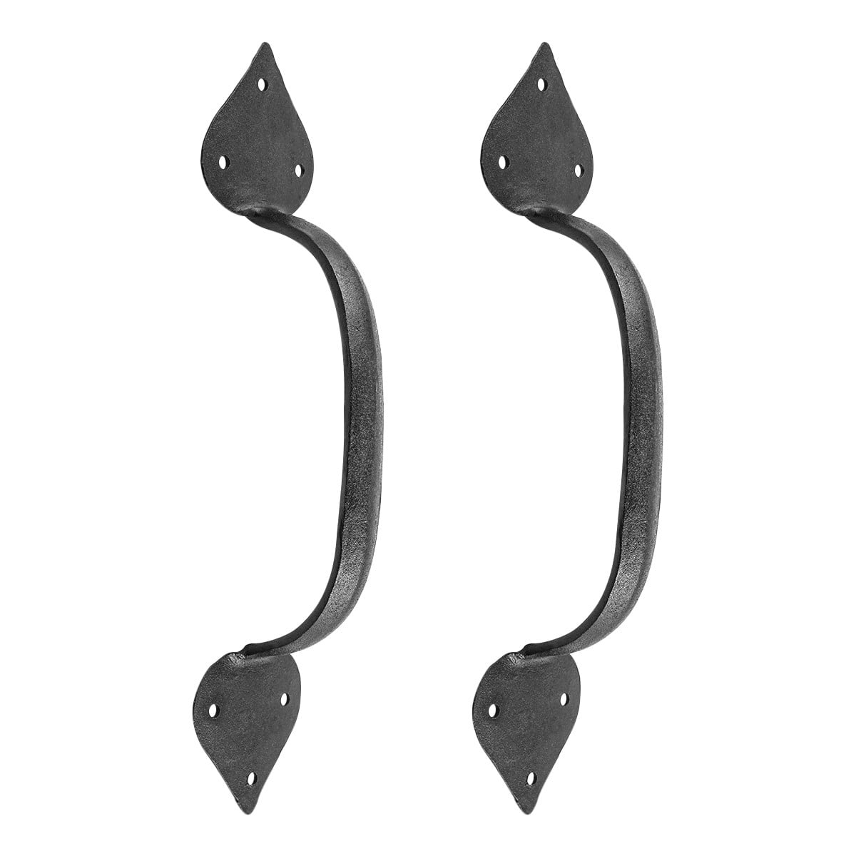 Black Wrought Iron Heart Tip Door Pull Handle