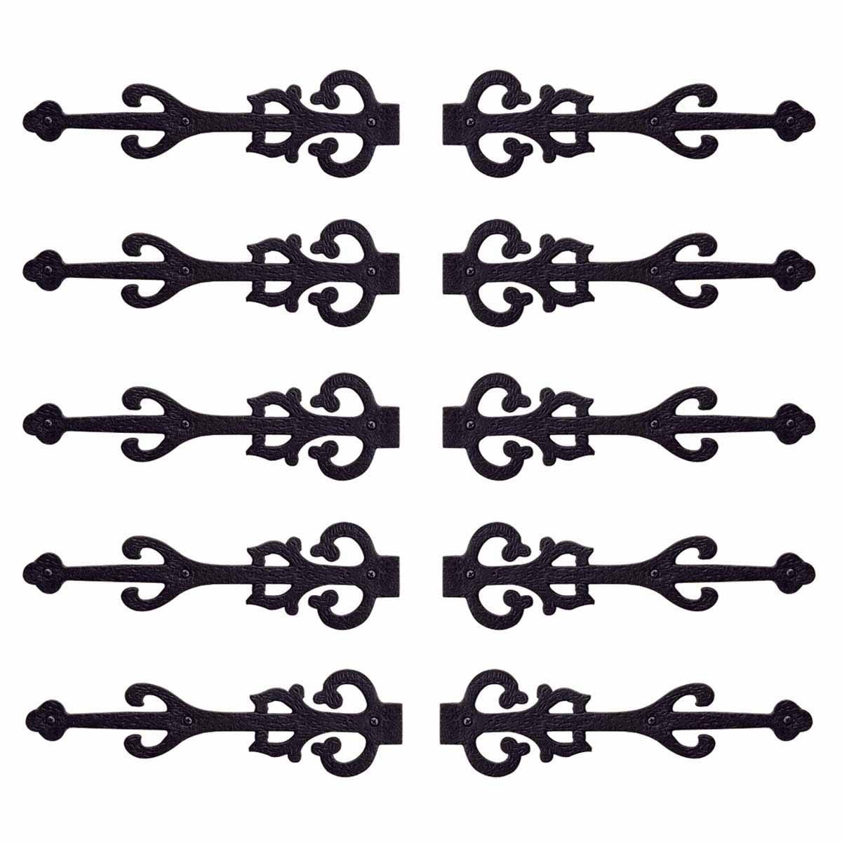 Renovators Supply Black Wrought Iron Garage Door Decorative Hardware 11