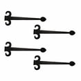 thumbnail image 1 of Renovators Supply Black Wrought Iron Garage Door Decorative Hardware Fleur De Lis Design 15-3/8 in Rust Resistant Dummy Strap Hinge w/Screws, Pack of 4, 1 of 7