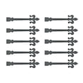 thumbnail image 1 of Renovators Supply Black Wrought Iron Garage Door Decorative Hardware Fleur De Lis Design 16 in Rust Resistant Dummy Strap Hinge w/Screws, Pack of 10, 1 of 9