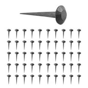 Renovators Supply Black Wrought Iron Nails 2 3/4" L Round Clavos Decorative Nails for Barn, Gate, Window Shutter or Doors w/Black Powder Coat Finish Home Hardware Pack of 50