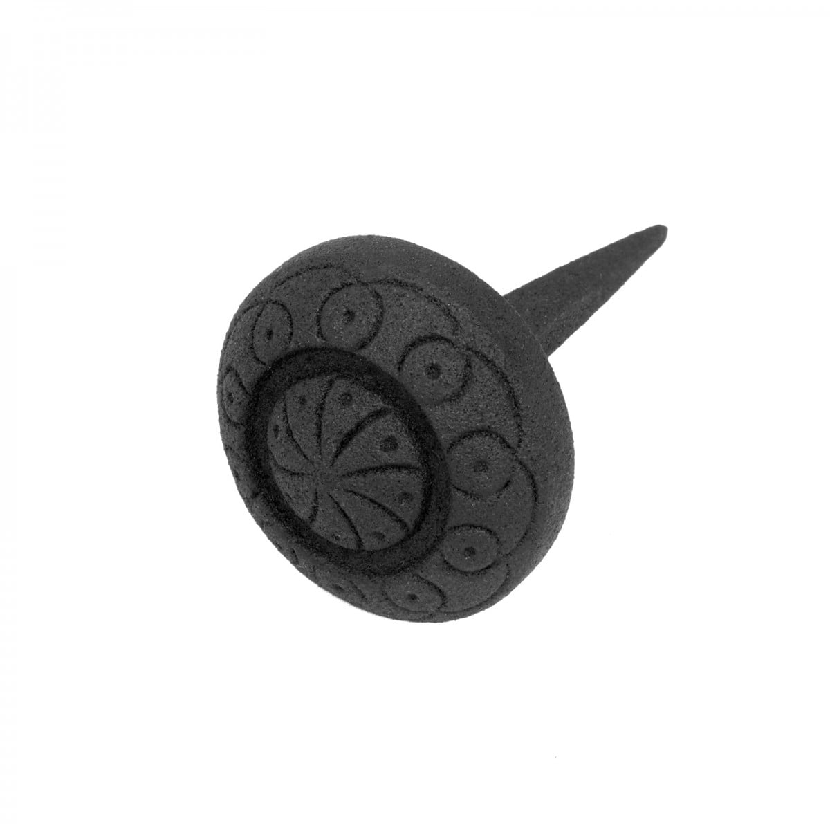 Black Wrought Iron Floral Decorative Clavos Nails 3 x 2 Inch