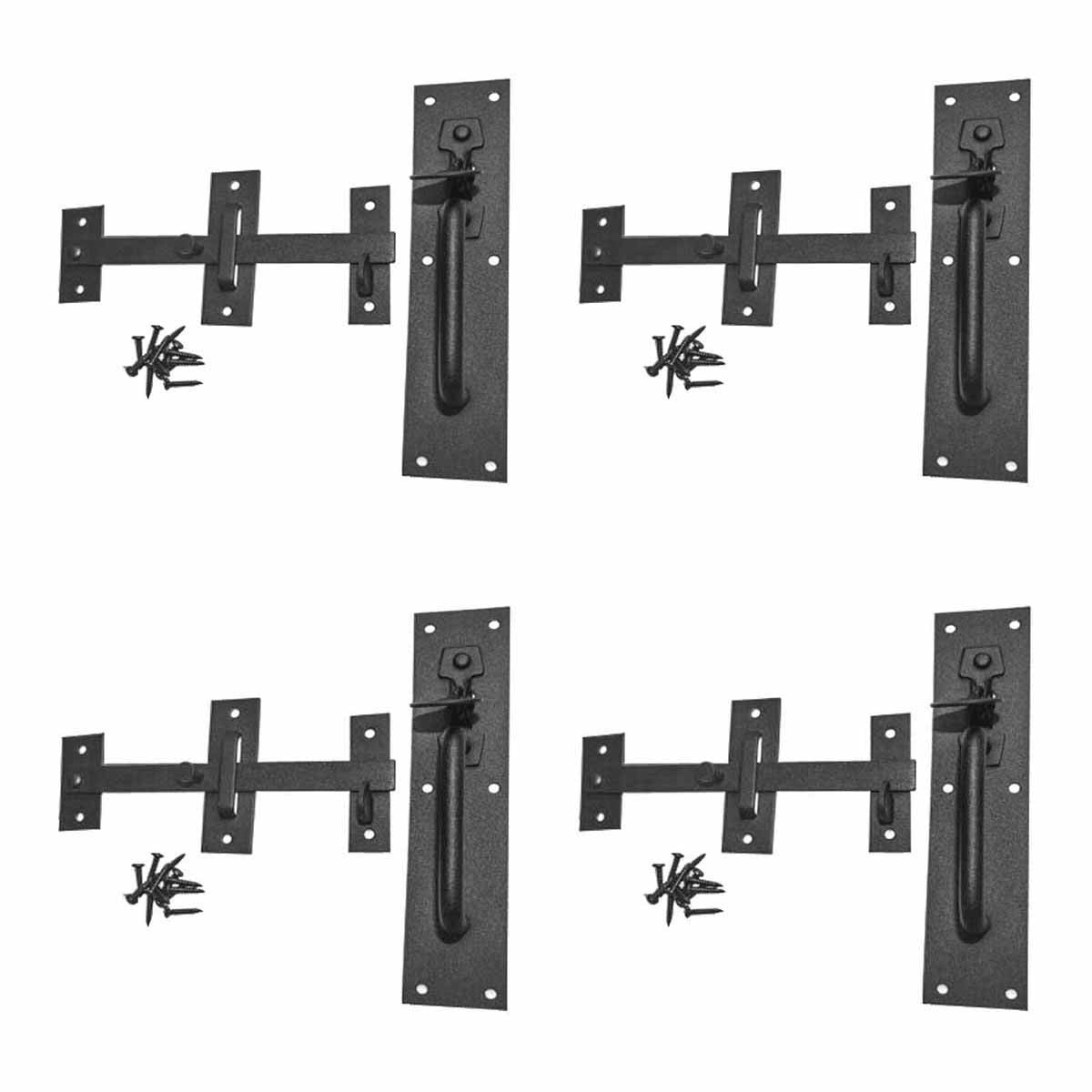 Renovators Supply Black Wrought Iron Norfolk Door Latches Traditional