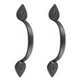 thumbnail image 1 of Renovators Supply Black Wrought Iron Pull for Drawer or Door Heart 6.785in H Set of 2, 1 of 9