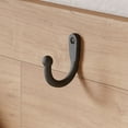 thumbnail image 1 of Renovators Supply Black Wrought Iron Wall Coat Hook 2" Proj. Single Hooks for Towel, Kitchenware, Robe or Jacket Rust Resistant Hanger Hooks w/Hardware Pack of 5, 1 of 7