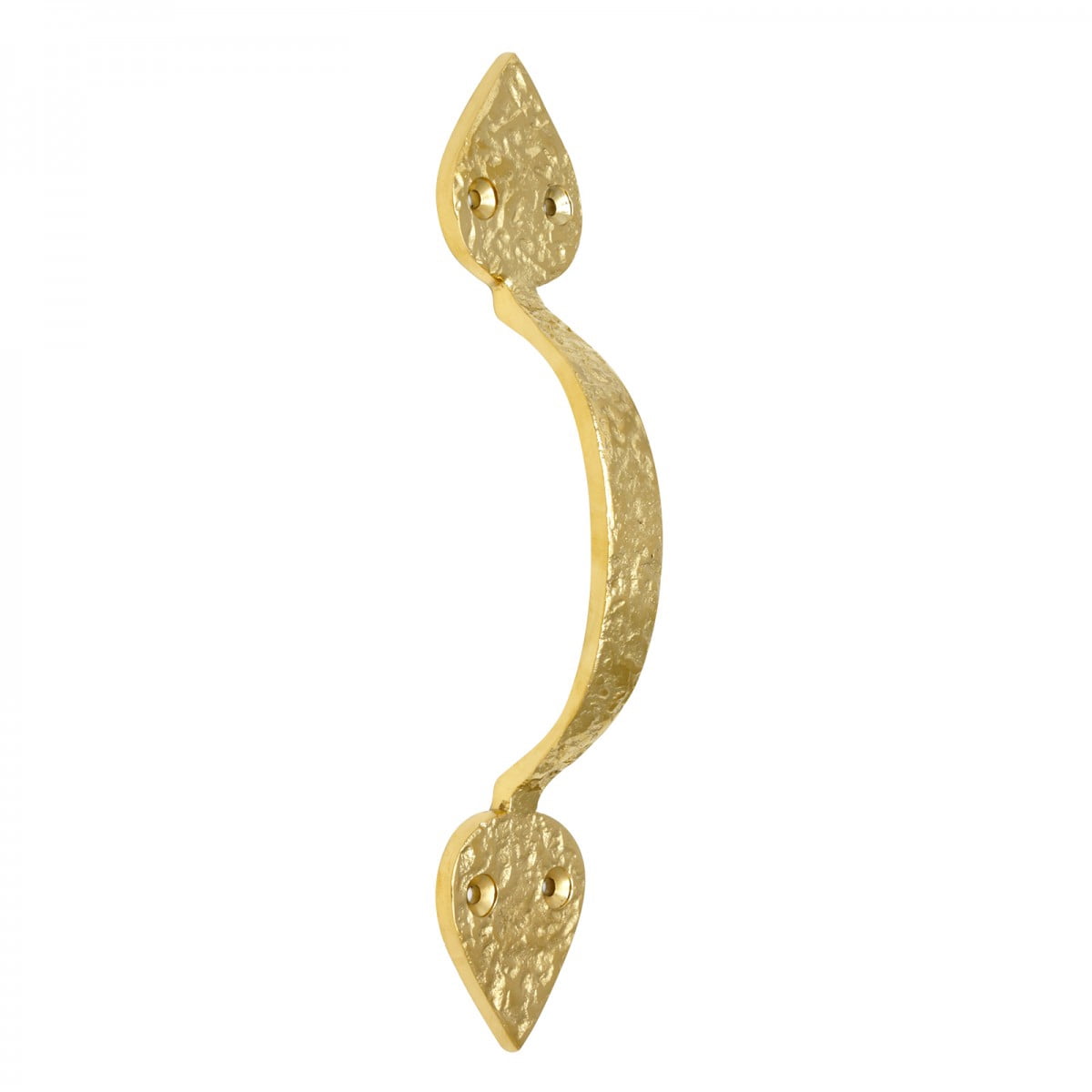 Renovators Supply Brass Door Handle Pulls 8 1/4" L Antique Hammered Brass Gold Cabinet or Farmhouse Gate Pull Handle PVD Coat Finish w/Screws