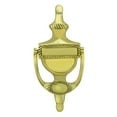 thumbnail image 1 of Renovators Supply Brass Door Knocker 6.5" Tall Traditional Roped Style Antique Front Door or Gate Knockers Lacquered Brass Finish Metal Knockers w/Screws, 1 of 10