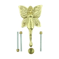 Renovators Supply Brass Door Knockers for Front Door 7" Flower Fairy Polished Brass Door Knocker w/Screws