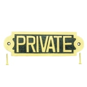 Renovators Supply Brass Plaques Polished Private Sign Brass Plate 2 1/8 H x 7 W