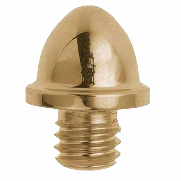 Renovators Supply Brass Small Cabinet Door Hinge Finial Pair 3/8 in Kitchen Cabinet Hinge Finial w/Helmet Tip