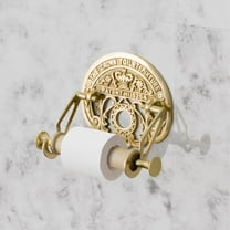 Renovators Supply Brass Toilet Paper Holder, 'The Crown', Polished Brass Finish