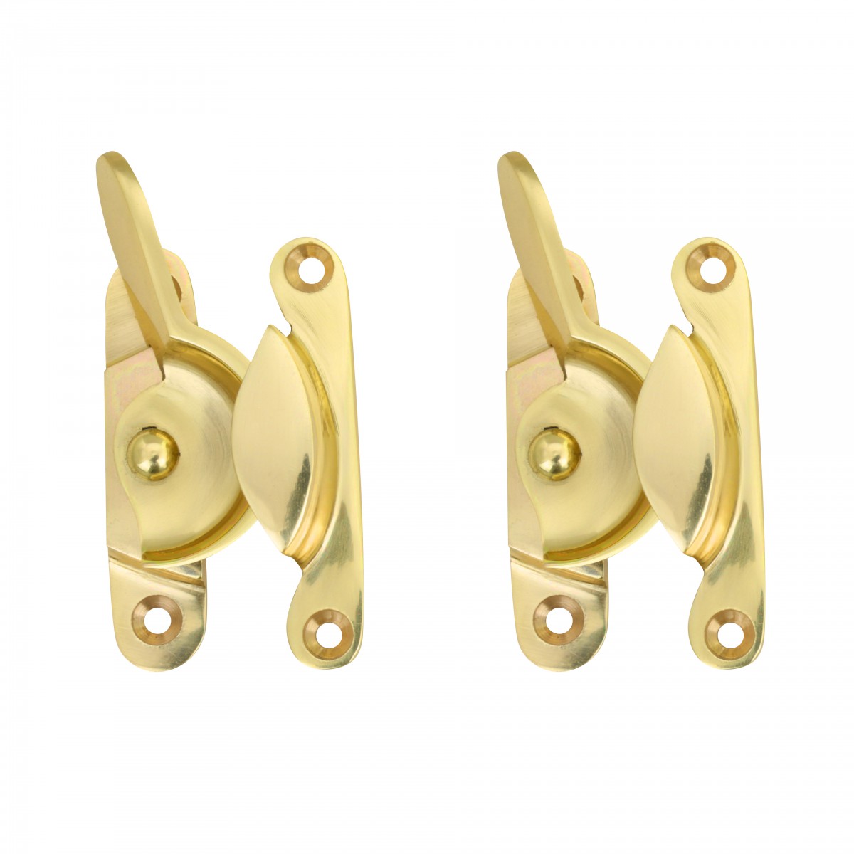 Renovators Supply Brass Window Sash Lock 2.5 in Lacquered Finish Heavy