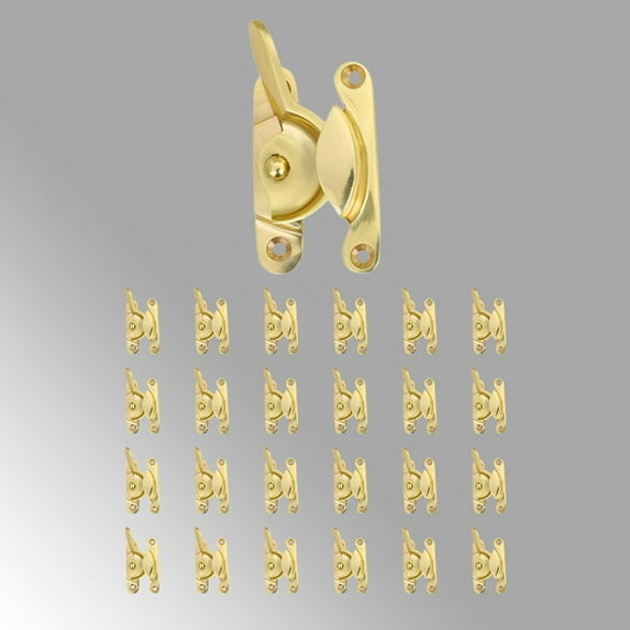 Renovators Supply Brass Window Sash Lock 2.5 in Lacquered Finish Heavy Duty Window Locks w/Screws