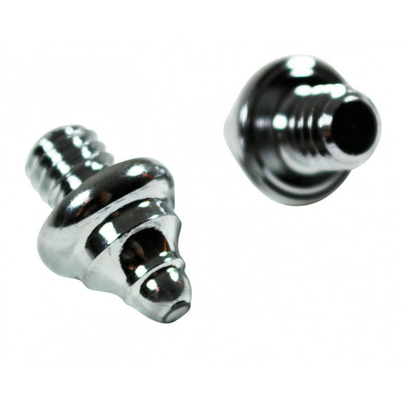 Renovators Supply Bright Chrome Plated Large Cabinet Door Hinge Finial Pair 1/2 in Kitchen Cabinet Hinge Finial w/Decor Tip