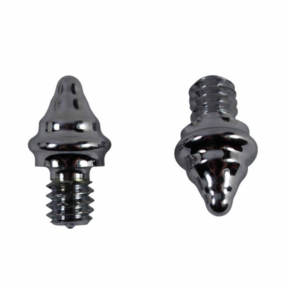 Renovators Supply Bright Chrome Plated Medium Cabinet Door Hinge Finial Pair 3/8 in Kitchen Cabinet Hinge Finial w/Decorator Tip