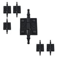 thumbnail image 1 of Renovators Supply Cabinet Door Hinge 2" Black Wrought Iron Butt Hinge Victorian Steeple Tip Flush Mount Hinges w/Hardware, Pack of 6, 1 of 8