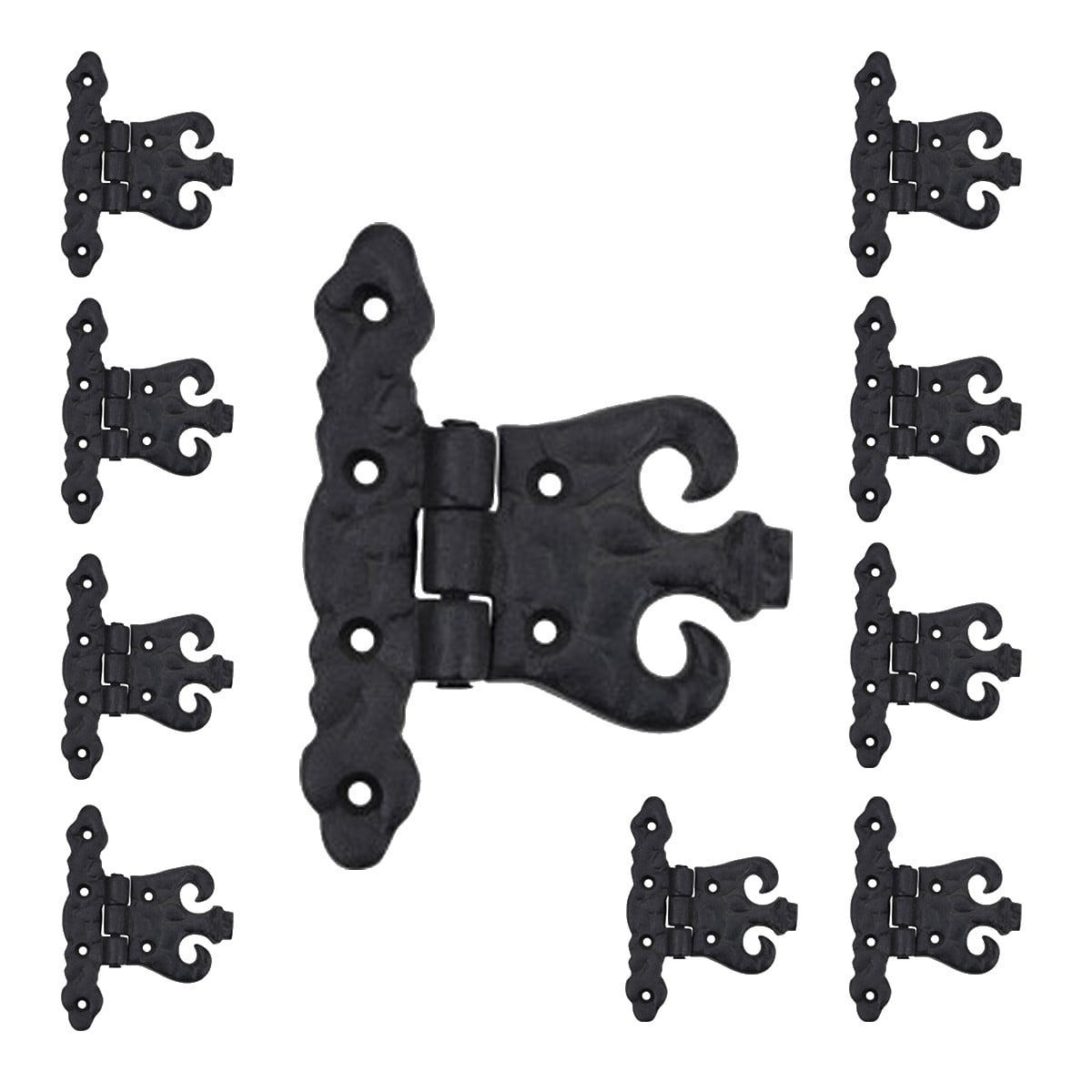 Renovators Supply Door Hinge w/Hardware 4.5" Black Wrought Iron