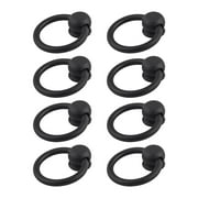 Renovators Supply Cabinet Handles 2" Black Wrought Iron Drawer Pulls Antique Kitchen Cabinet Handles w/Screws Pack of 8