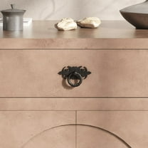 Renovators Supply Cabinet Handles 3.5" Wrought Iron Black Drawer Pulls Antique Kitchen Cabinet Handles w/Screws