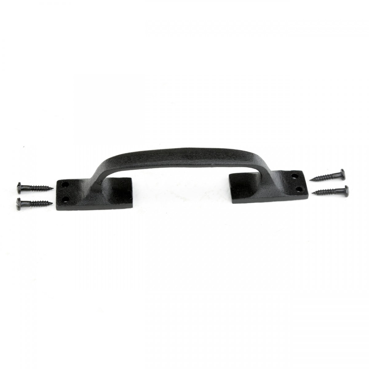 Black Wrought Iron 6" Cabinet Door Pull Handle with Mounting Hardware