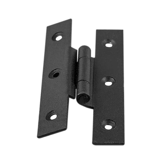 Renovators Supply Cabinet Hinge 3.5" Black Wrought Iron H Hinge w/1/4" Offset, Rust Resistant Hinge for Kitchen Cabinets w/Hardware