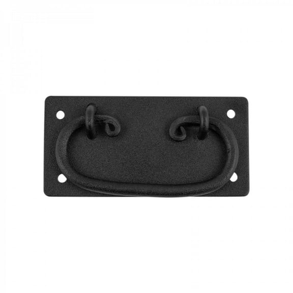 Renovators Supply Cabinet Pulls 4.4" Black Wrought Iron Drawer Bail Pulls w/Screws