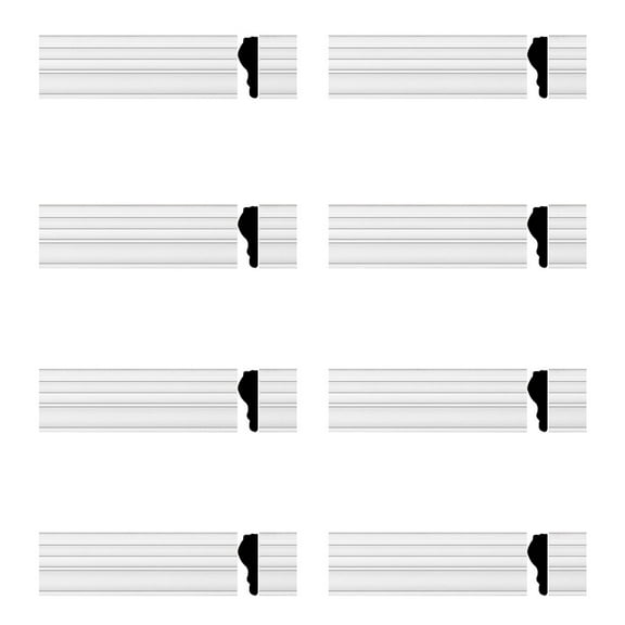 Renovators Supply Chair Rail White Urethane moulding Railing Design 8 Pcs 776" Length