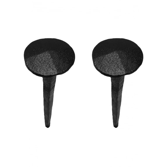 Renovators Supply Clavos Nails 4-3/4" Black Wrought Iron Decorative Nails for Barn, Gate, Window Shutter or Doors w/Black Powder Coat Finish