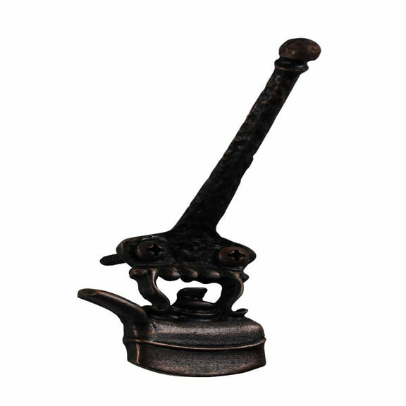 Renovators Supply Copper Single Hook 3.75" L Antique Kettle Style Wall Mount Hanger Hooks for Hanging Coat, Robe, Keys, Plaque Sign Tags or Towels Copper Coated Hooks w/Screws