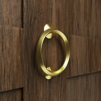 Renovators Supply Door Knockers for Front Door 5.5" Solid Brass Round Door Knocker w/Screws