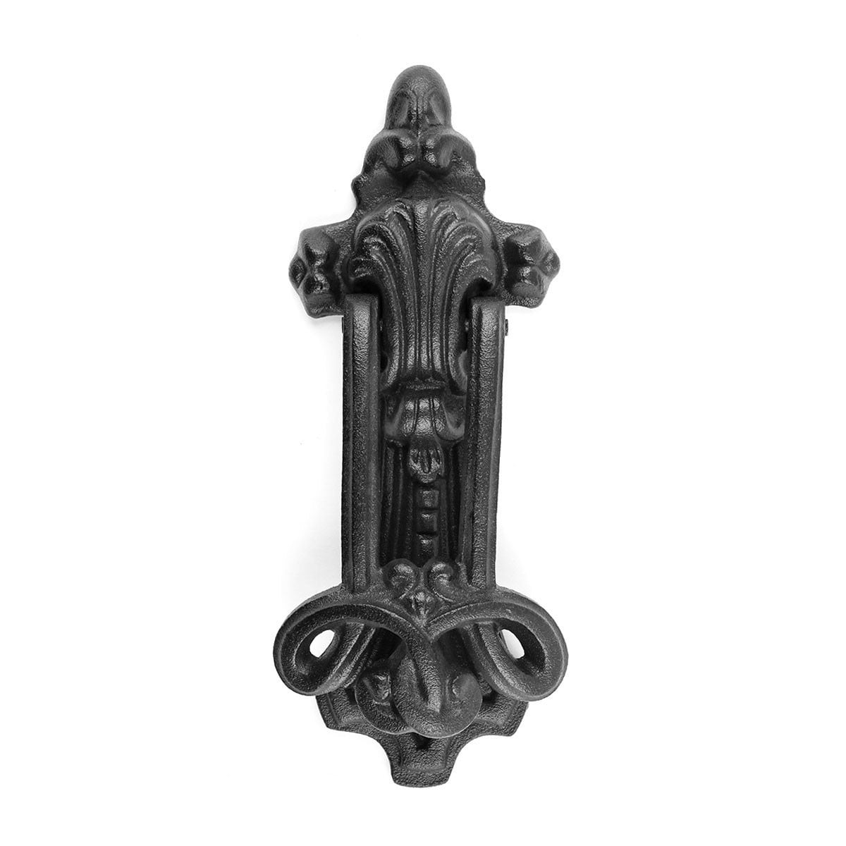 Victorian Black Cast Iron Door Knocker with Rust Resistant Finish