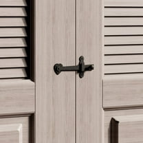 Renovators Supply Door Latch 6" Black Wrought Iron Gate Latch / Barn Door Latch Lock w/Heart Shape Backplate and Mounting Screws