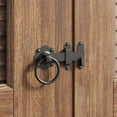 thumbnail image 1 of Renovators Supply Door Lock Latch 5" Black Wrought Iron Gate Latch Garage Barn Door Lock w/Screws, 1 of 14