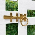 thumbnail image 1 of Renovators Supply Door Lock Latch 7 1/4" Polished Brass Gate Latch Garage Barn Door Lock w/Screws, 1 of 5