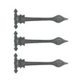 thumbnail image 1 of Renovators Supply Door Strap Hinge Black Wrought Iron Spear Tip 11 3/4 in. Set of 3, 1 of 9