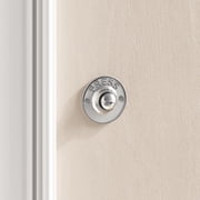 Renovators Supply Chrome Over Brass Round Doorbell Button Embossed PRESS Vintage Door Bell Push Button