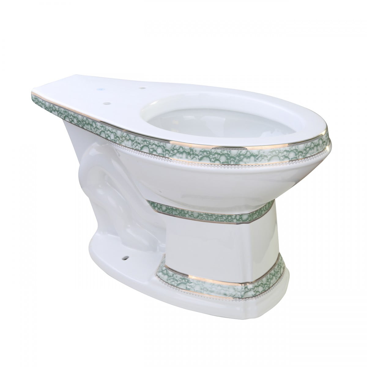 Renovators Supply Elongated Bathroom Toilet Bowl White Vitreous China bowl for High-Tank Toilets